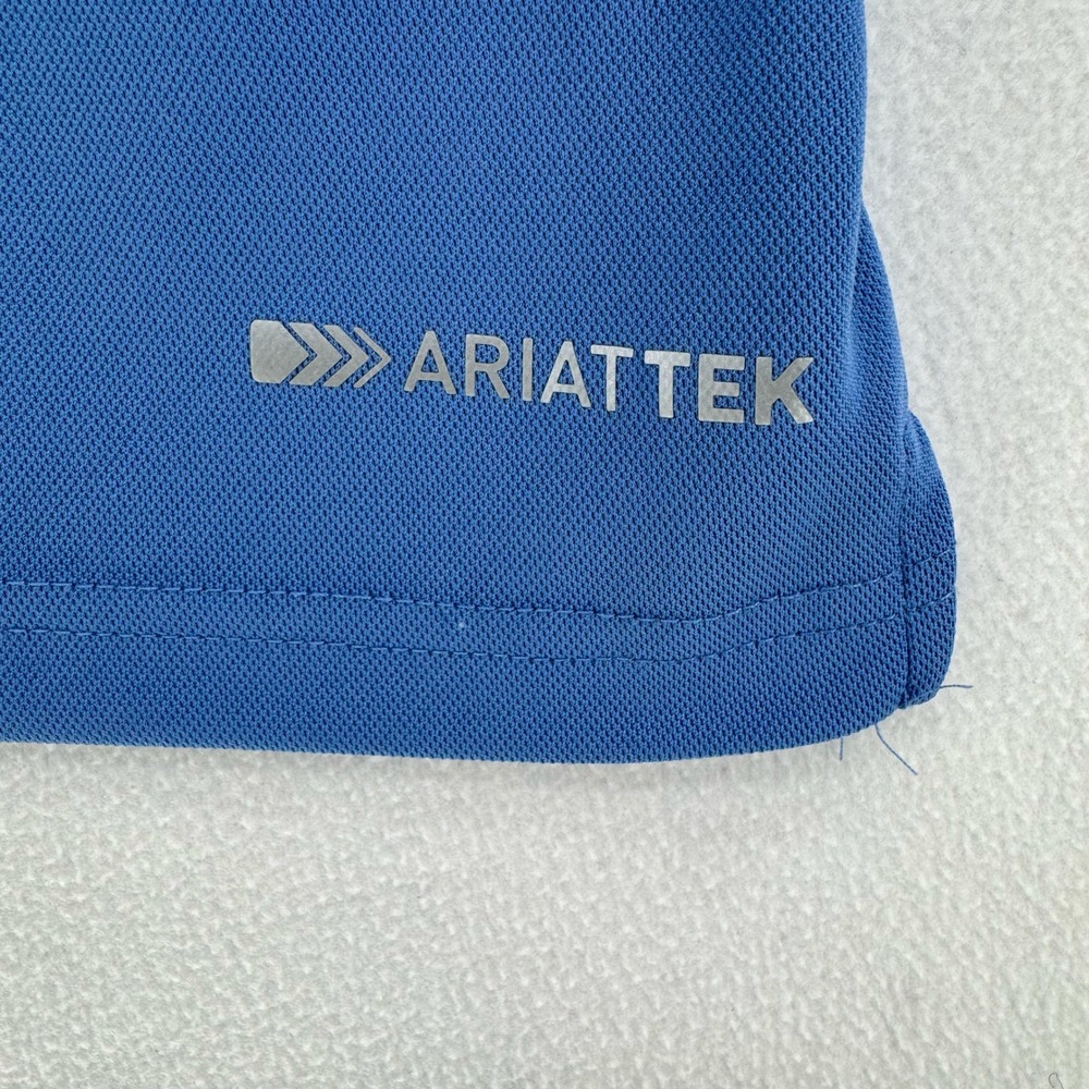 Ariat Golf Shirt Mens Large Blue AriatTek Heat Series Performance Short Sleeve - Picture 6 of 10